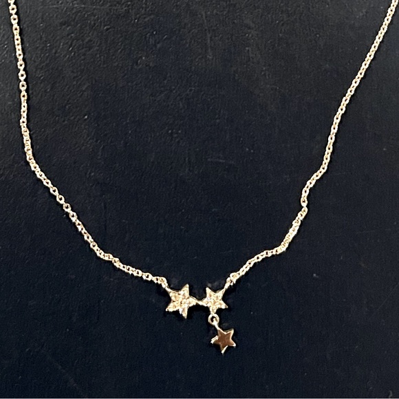 NWT Silver Adjustable Triple Drip Star Necklace - Picture 3 of 7